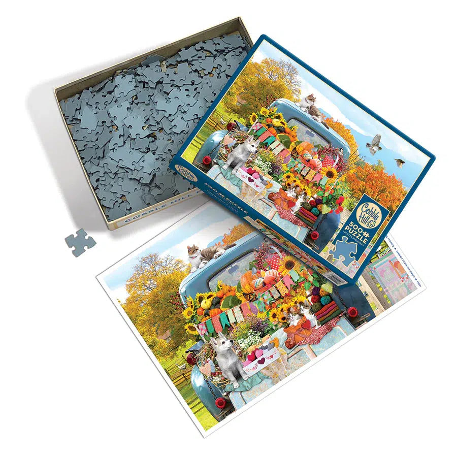 Country Truck in Autumn 500 Piece Jigsaw Puzzle Cobble Hill