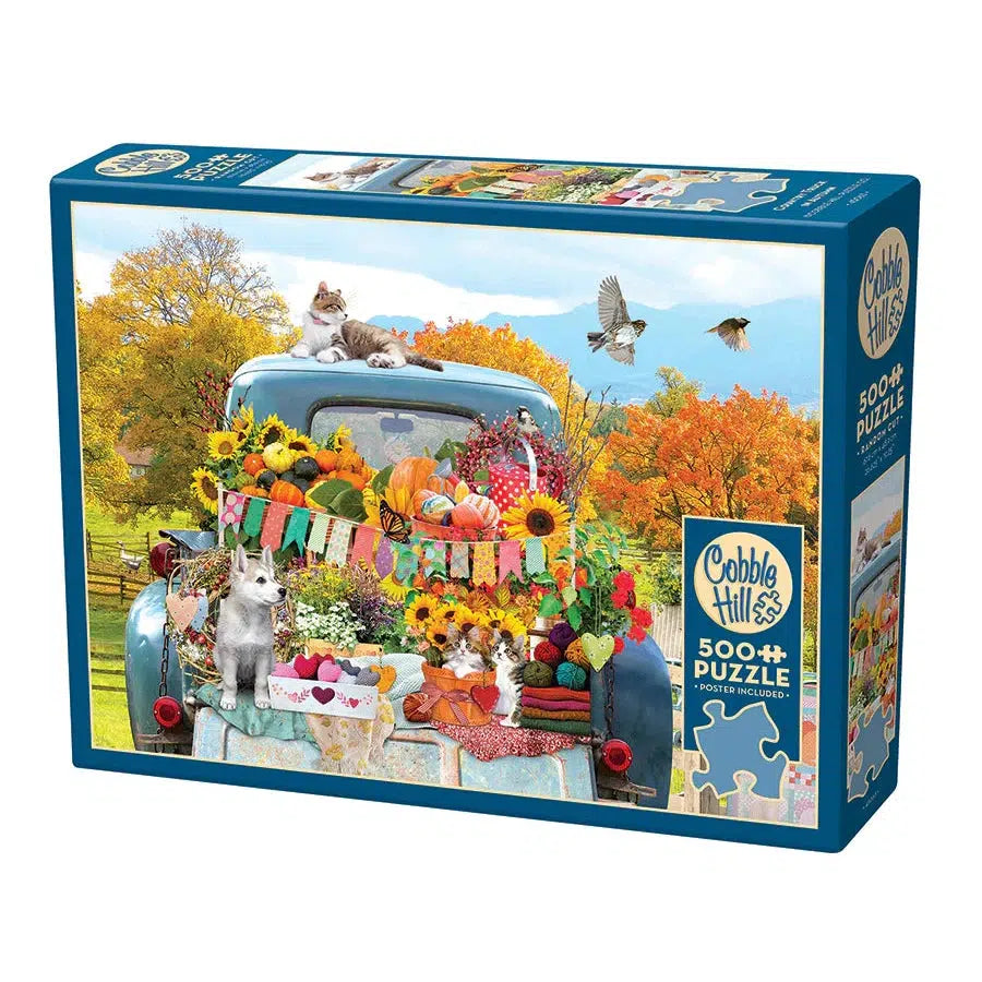 Country Truck in Autumn 500 Piece Jigsaw Puzzle Cobble Hill