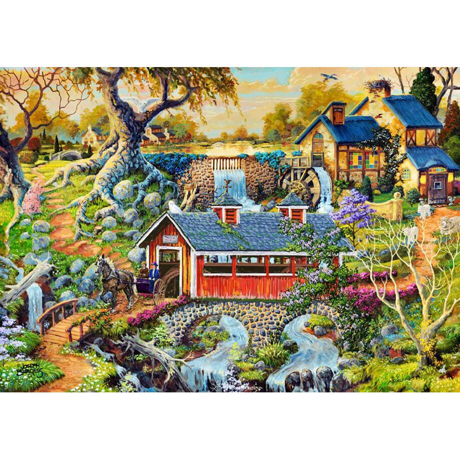 Countryside Bridge 200 Piece Wood Jigsaw Puzzle Wooden City