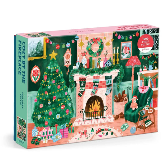 Cozy by the Fireplace 1000 Piece Jigsaw Puzzle Galison