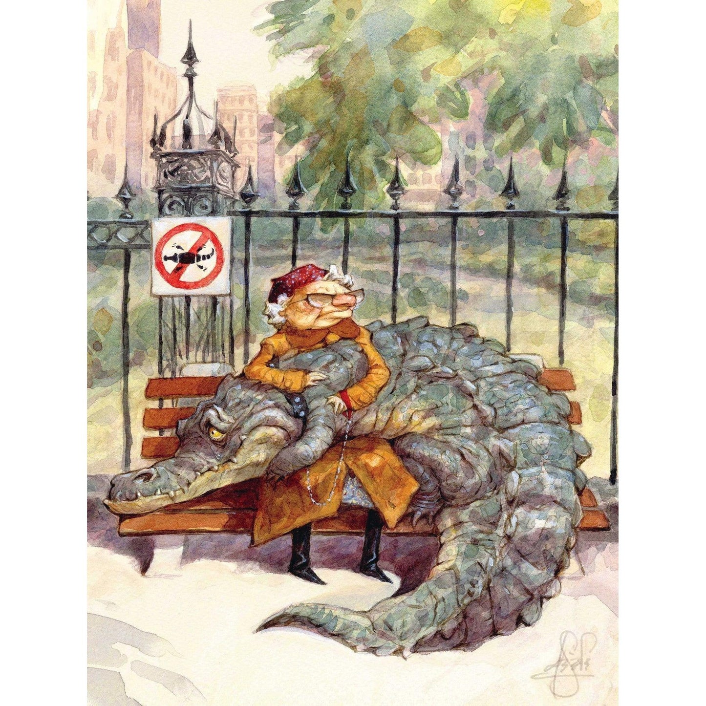 Crocodile Tears by Peter de Sève 500 Piece Jigsaw Puzzle NYPC