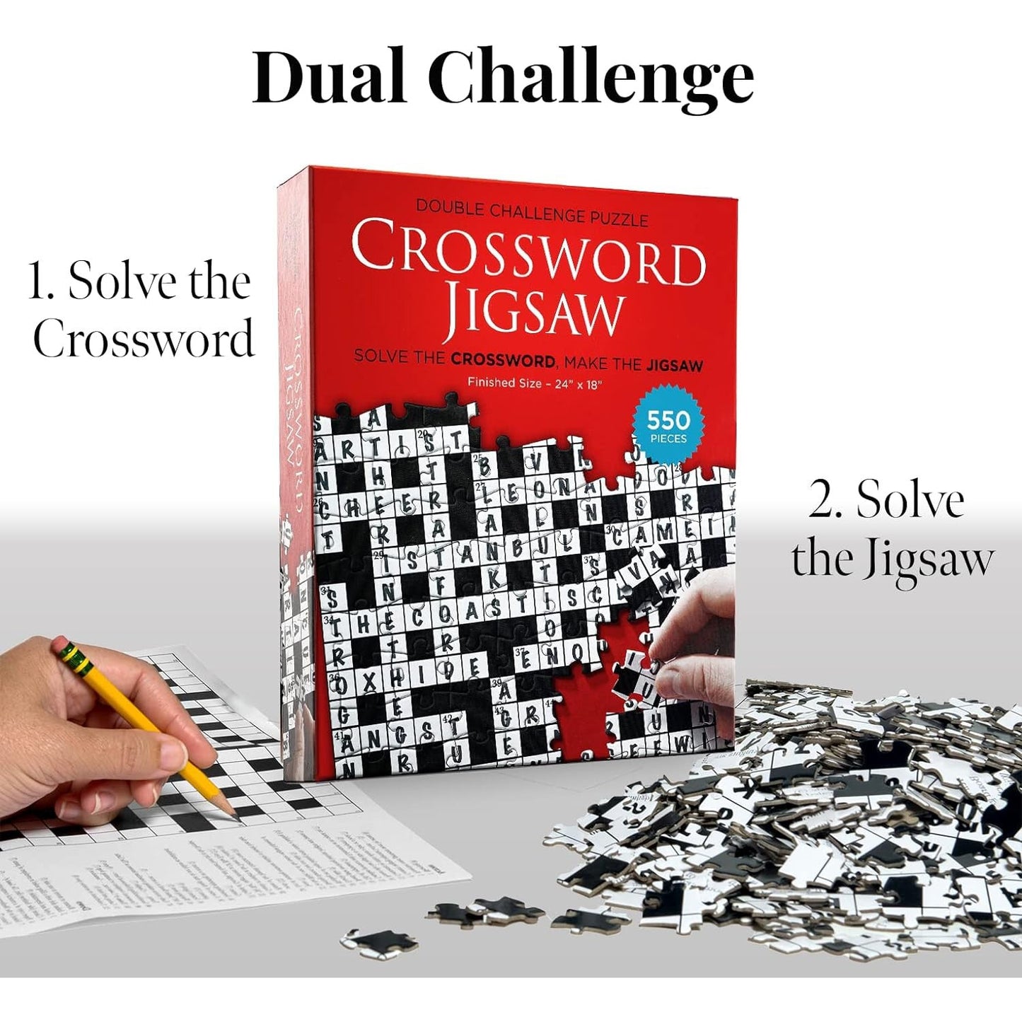 Crossword v1 550 Piece Jigsaw Puzzle Babalu