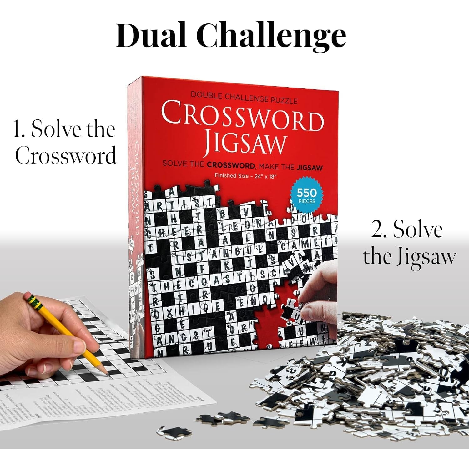 Crossword v1 550 Piece Jigsaw Puzzle Babalu