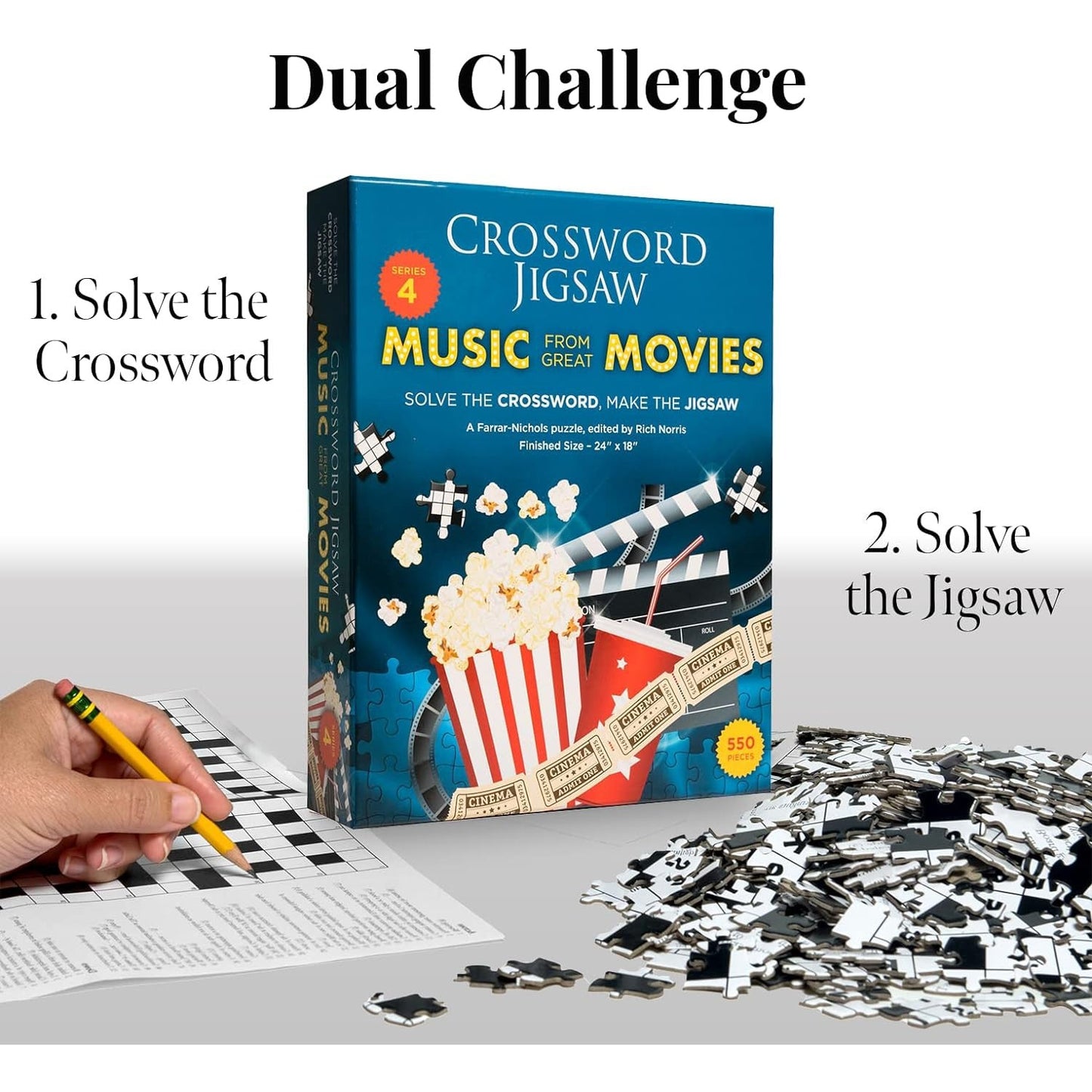 Crossword v4 Music from Movies 550 Piece Jigsaw Puzzle Babalu