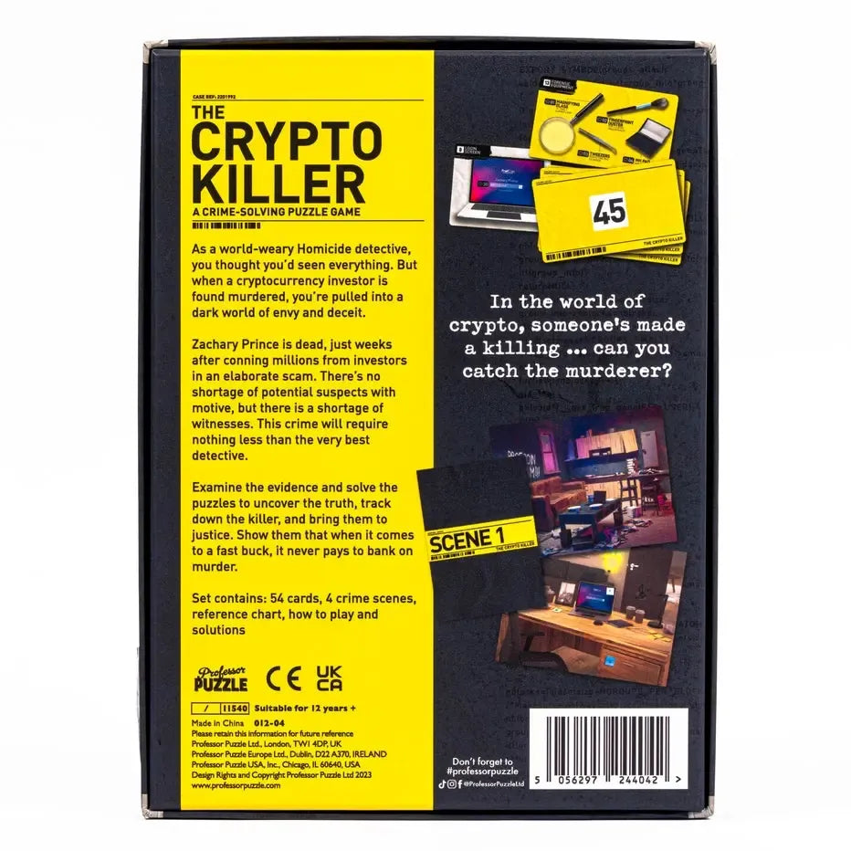 Crypto Killer - Crime-Solving Detective Puzzle Game - Professor Puzzle