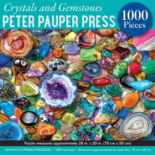 Crystals & Gemstones 1000 Piece Jigsaw Puzzle Peter Pauper