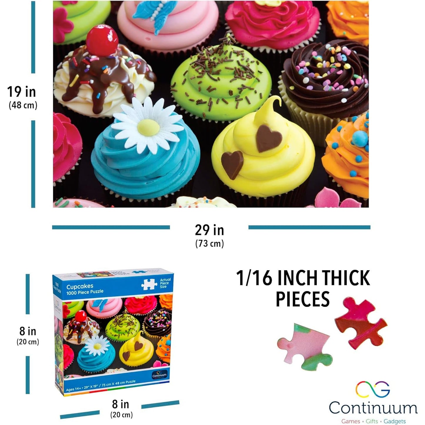 Cupcakes 1000 Piece Jigsaw Puzzle Continuum