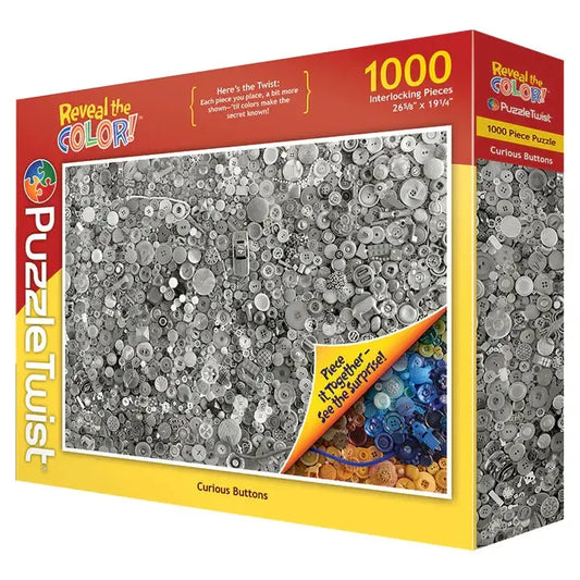 Curious Buttons "Reveal the Color" 1000 Piece Jigsaw Puzzle PuzzleTwist