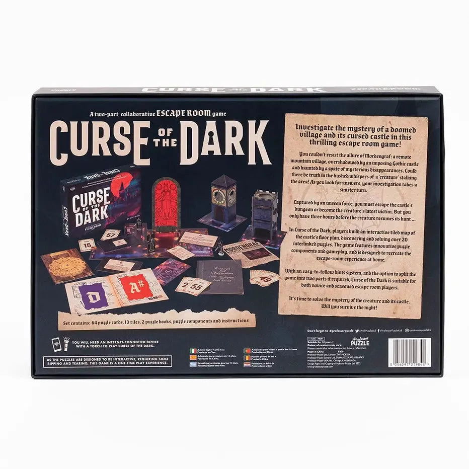 Curse of the Dark - Two Part Escape Room Game - Professor Puzzle