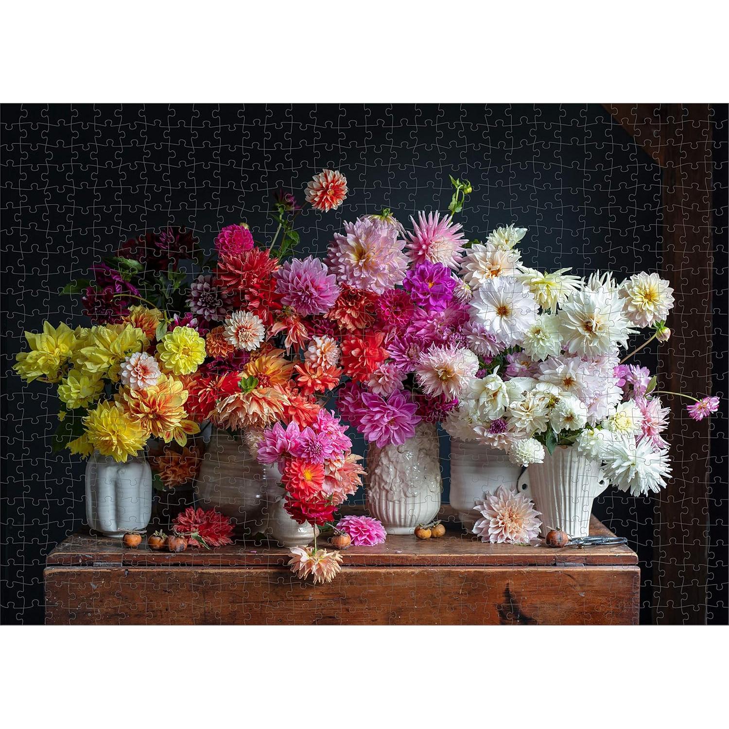 Dahlias 750 Piece Jigsaw Puzzle Artisan