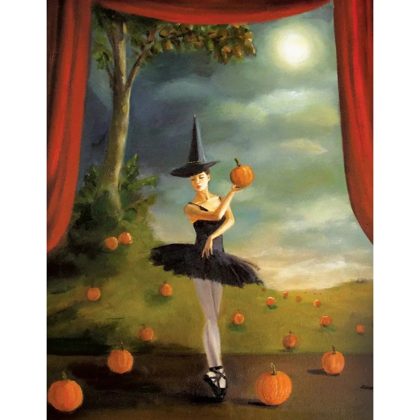 Dance of the Pumpkin Patch by Janet Hill 100 Piece Mini Jigsaw Puzzle NYPC