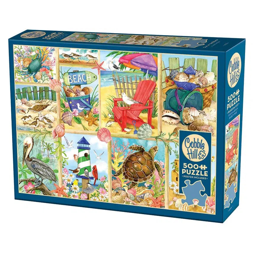 Day at the Beach 500 Piece Jigsaw Puzzle Cobble Hill