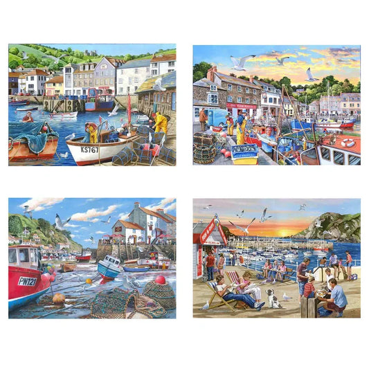 Days at the Dock Set of 4 500 Piece Jigsaw Puzzles HOP