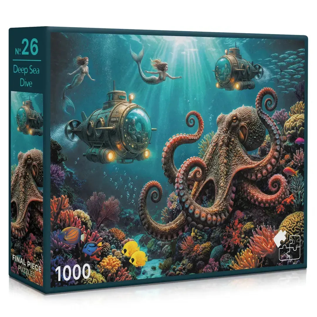 Deep Sea Dive 1000 Piece Jigsaw Puzzle Final Piece