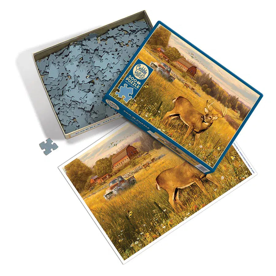 Deer Field 500 Piece Jigsaw Puzzle Cobble Hill