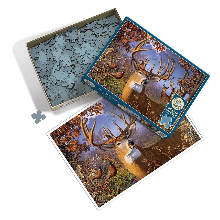 Deer & Pheasant 500 Piece Jigsaw Puzzle Cobble Hill