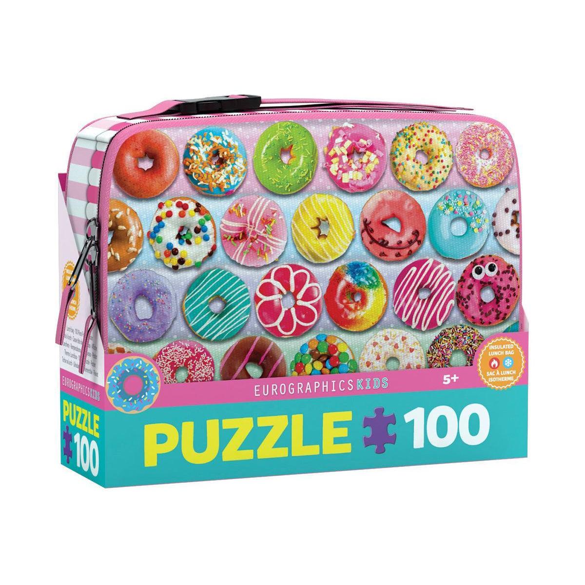 Delightful Donuts Lunch Bag & 100 Piece Jigsaw Puzzle Eurographics