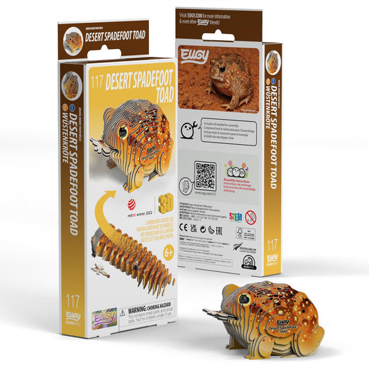 Desert Spadefoot Toad 3D Cardboard Model Kit Eugy