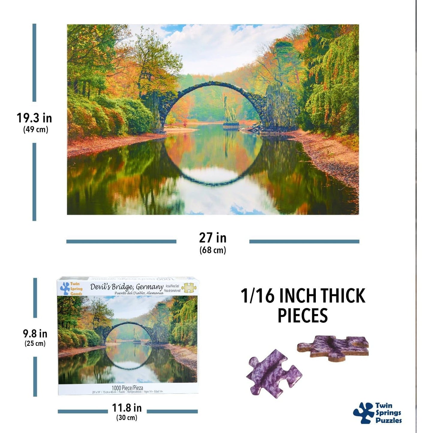 Devil's Bridge Germany 1000 Piece Jigsaw Puzzle Twin Spring