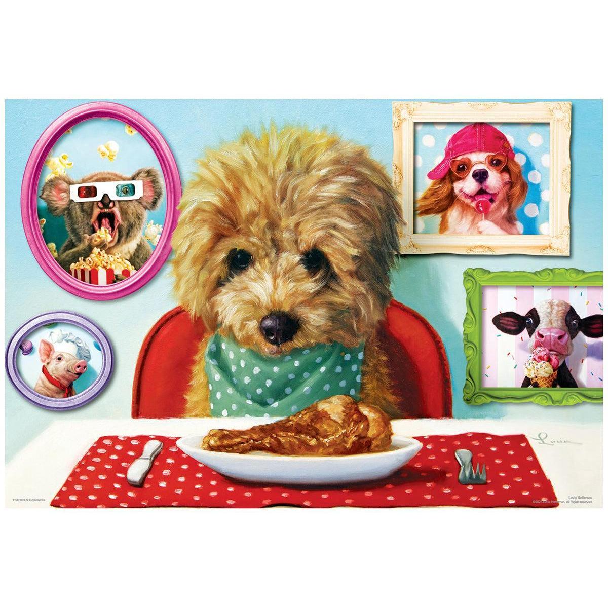 Dinner Time Lunch Bag & 100 Piece Jigsaw Puzzle Eurographics