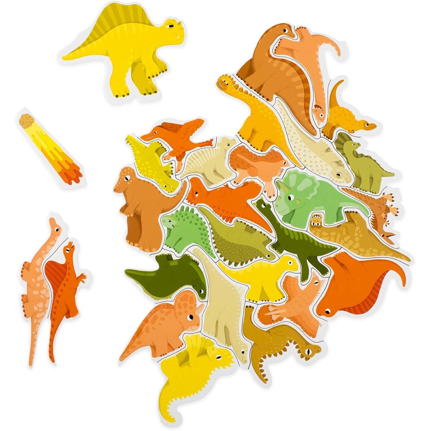 Dino Dash 50 Shaped Piece Cluster Jigsaw Puzzle Laurence King