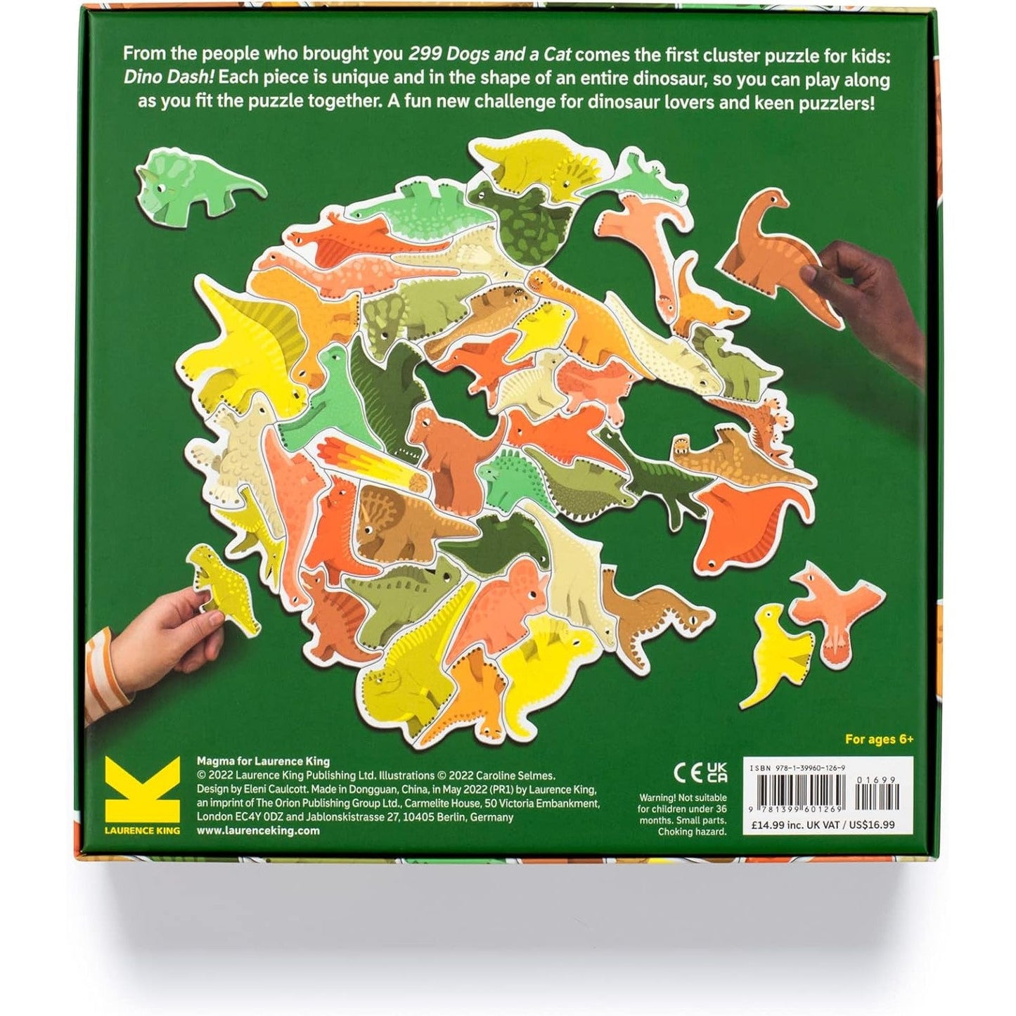 Dino Dash 50 Shaped Piece Cluster Jigsaw Puzzle Laurence King