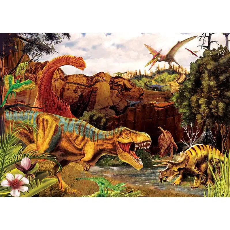 Dino Story 35 Piece Tray Jigsaw Puzzle Cobble Hill