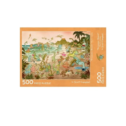 Dinosaur Beach 500 Piece Jigsaw Puzzle Scott C