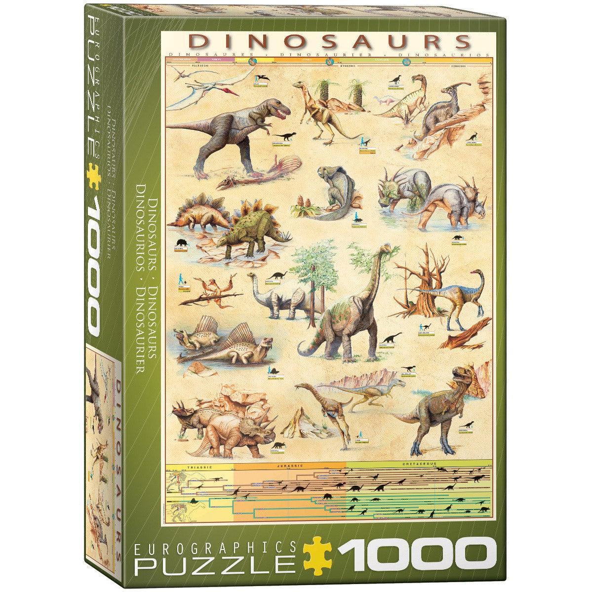 Dinosaurs 1000 Piece Jigsaw Puzzle Eurographics