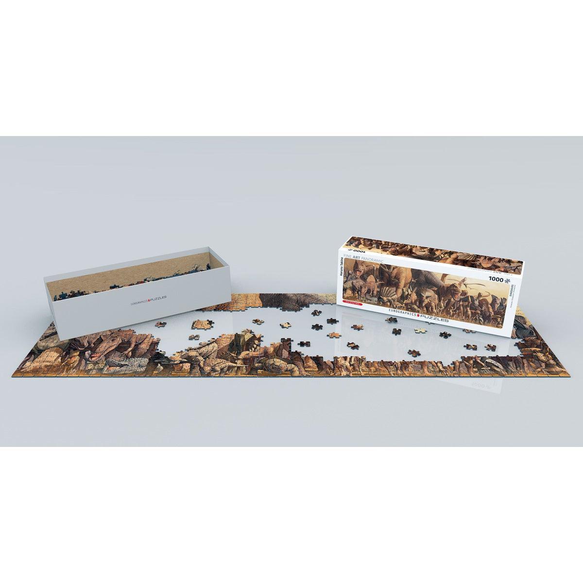 Dinosaurs 1000 Piece Panoramic Jigsaw Puzzle Eurographics