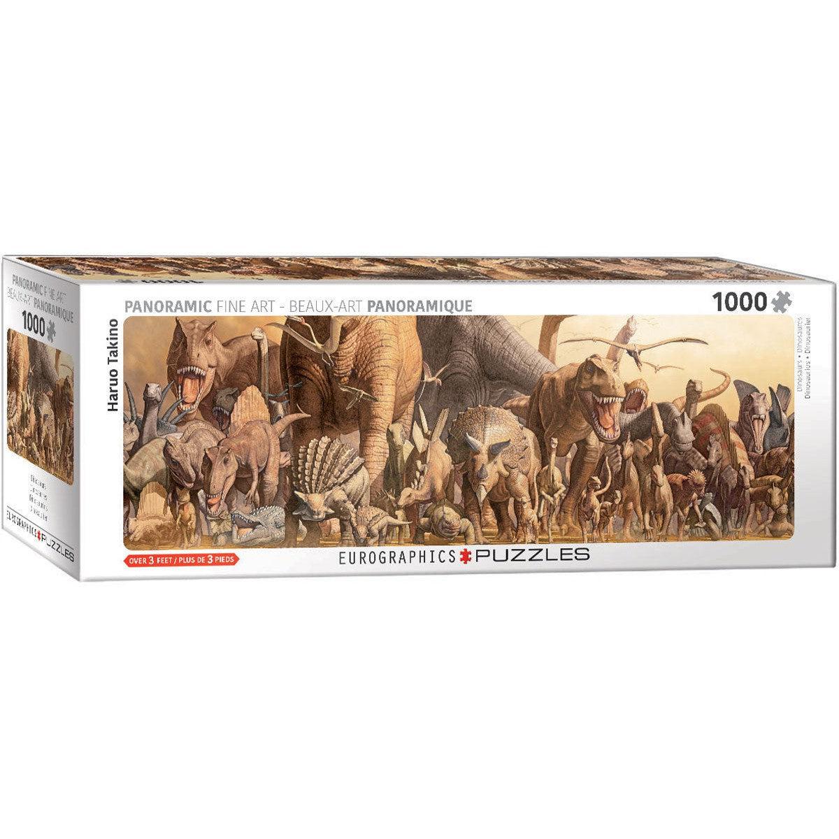 Dinosaurs 1000 Piece Panoramic Jigsaw Puzzle Eurographics