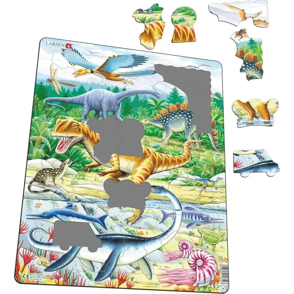 Dinosaurs of the Jurassic Period 35 Piece Tray Jigsaw Puzzle Larsen
