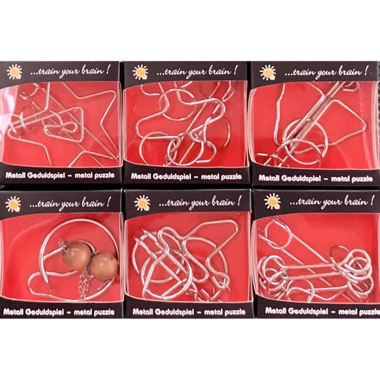 Disentanglement Mini Wire Puzzle 6 Piece Set Fridolin