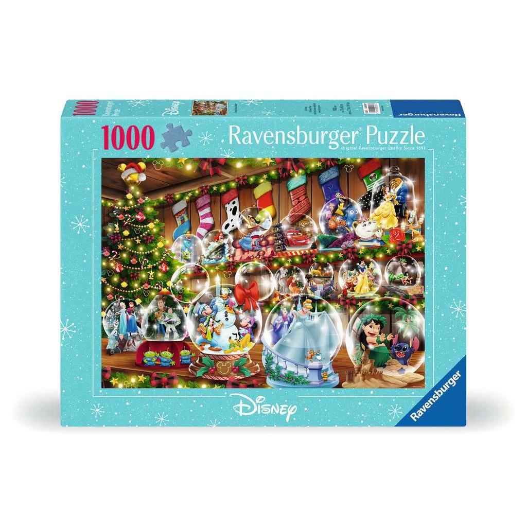 Disney Christmas Snow Globes 1000 Piece Jigsaw Puzzle Ravensburger ...