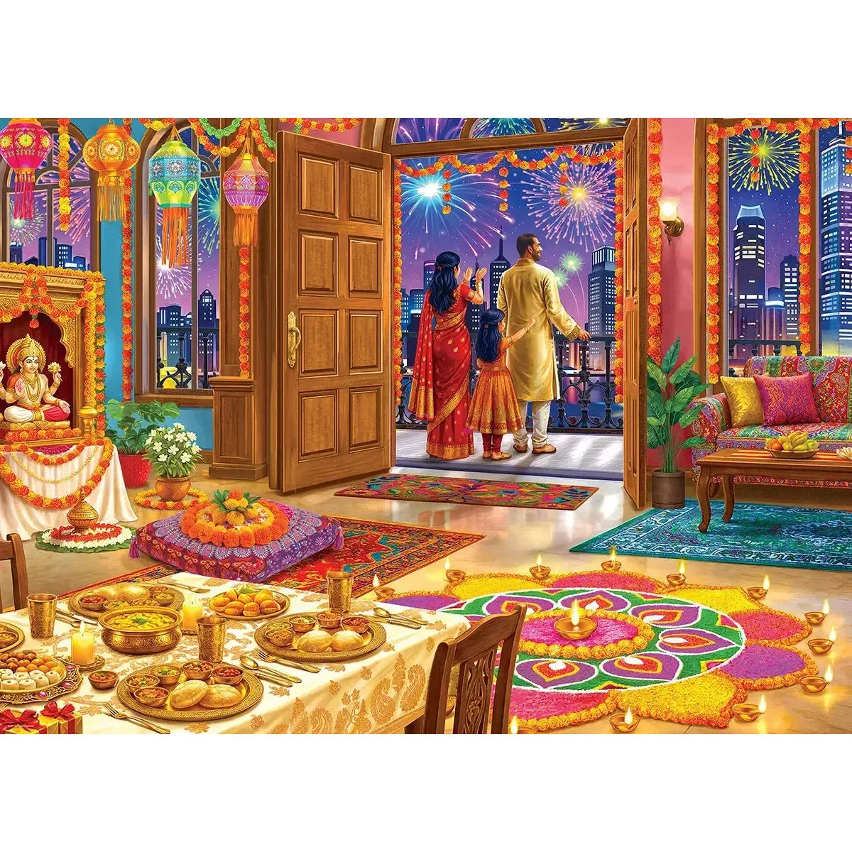 Diwali Fireworks 1000 Piece Jigsaw Puzzle Eurographics