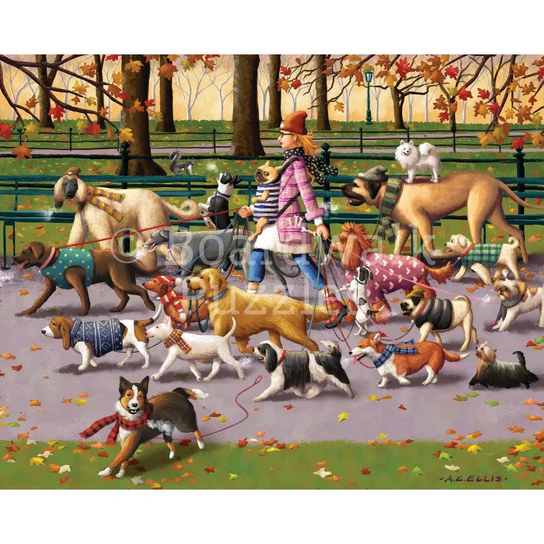 Dog Walker 1000 Piece Jigsaw Puzzle Boardwalk