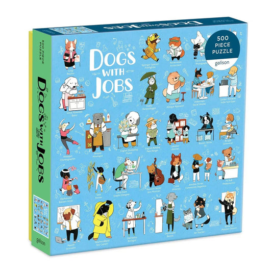 Dogs with Jobs 500 Piece Jigsaw Puzzle Galison