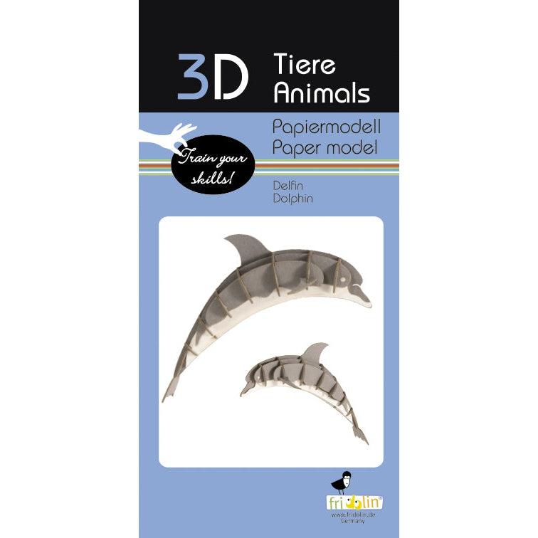 Dolphin 3D Cardboard Model Kit Fridolin