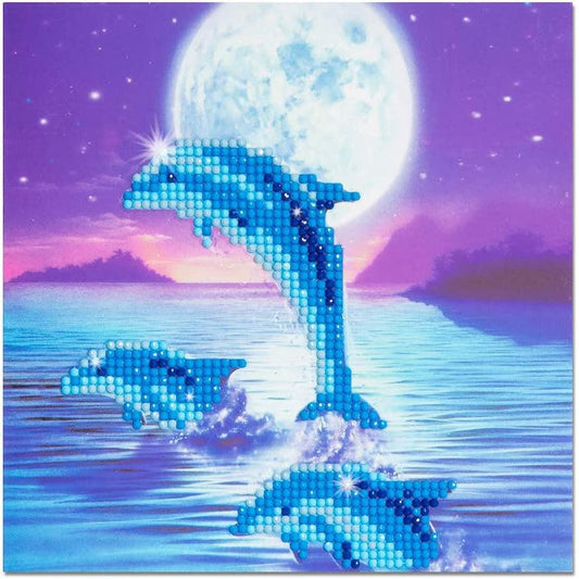 Dolphin Pod Crystal Art Card Kit Craft Buddy