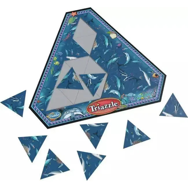 Dolphins Triazzle 16 Piece Triangle Tray Puzzle Thinkfun