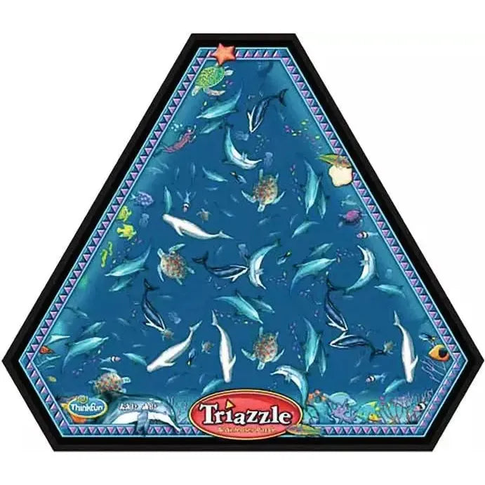 Dolphins Triazzle 16 Piece Triangle Tray Puzzle Thinkfun