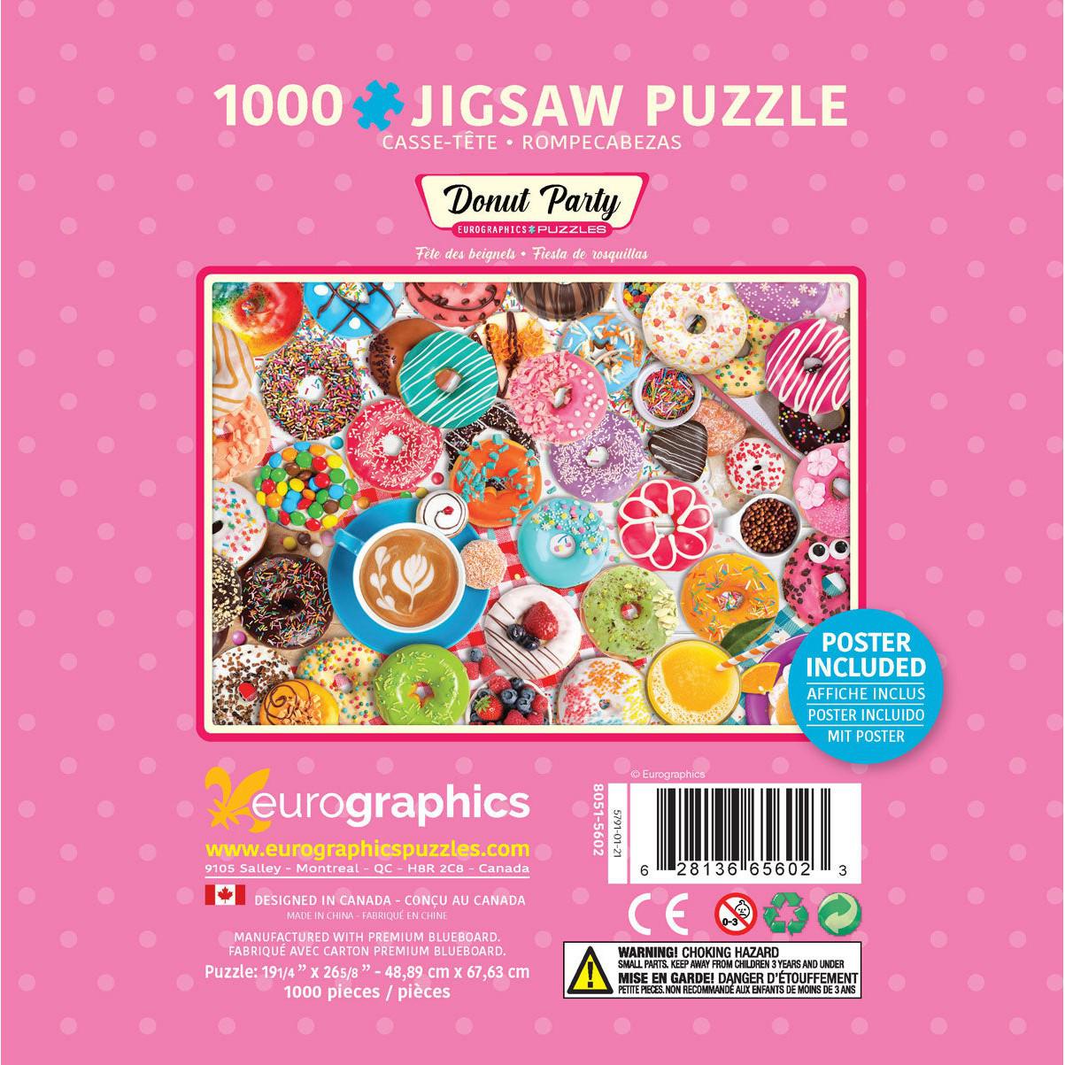 Donut Party 1000 Piece Jigsaw Puzzle in Tin Eurographics