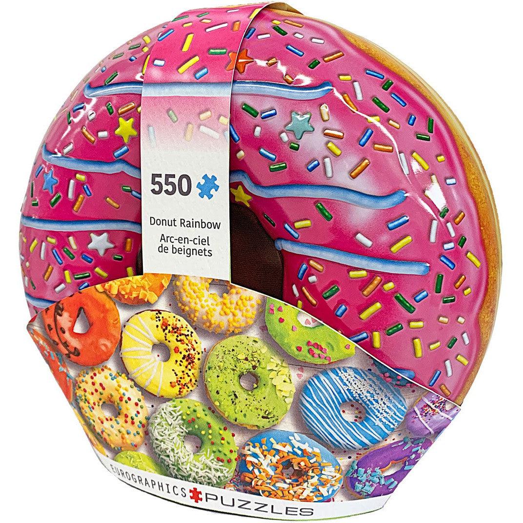 Donut Rainbow 550 Piece Jigsaw Puzzle in Tin Eurographics