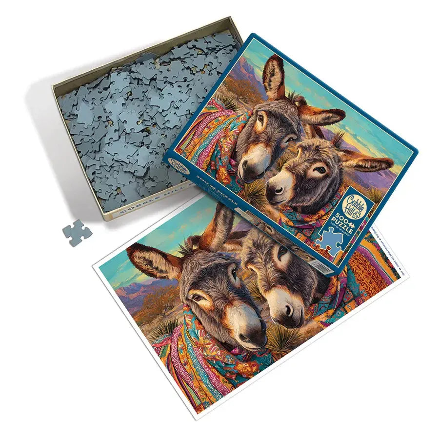 Dos Burros 500 Piece Jigsaw Puzzle Cobble Hill