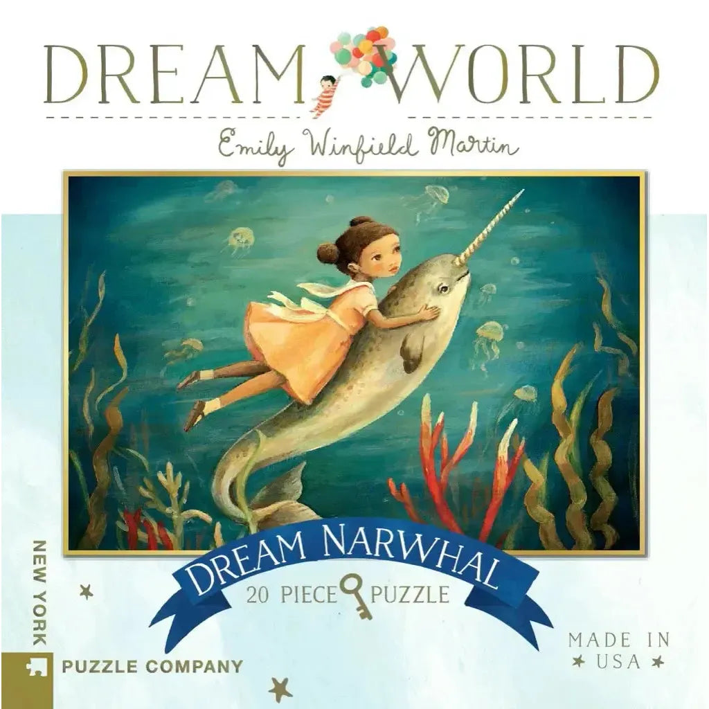 Dream Narwhal Dream World 20 Piece Mini Jigsaw Puzzle NYPC