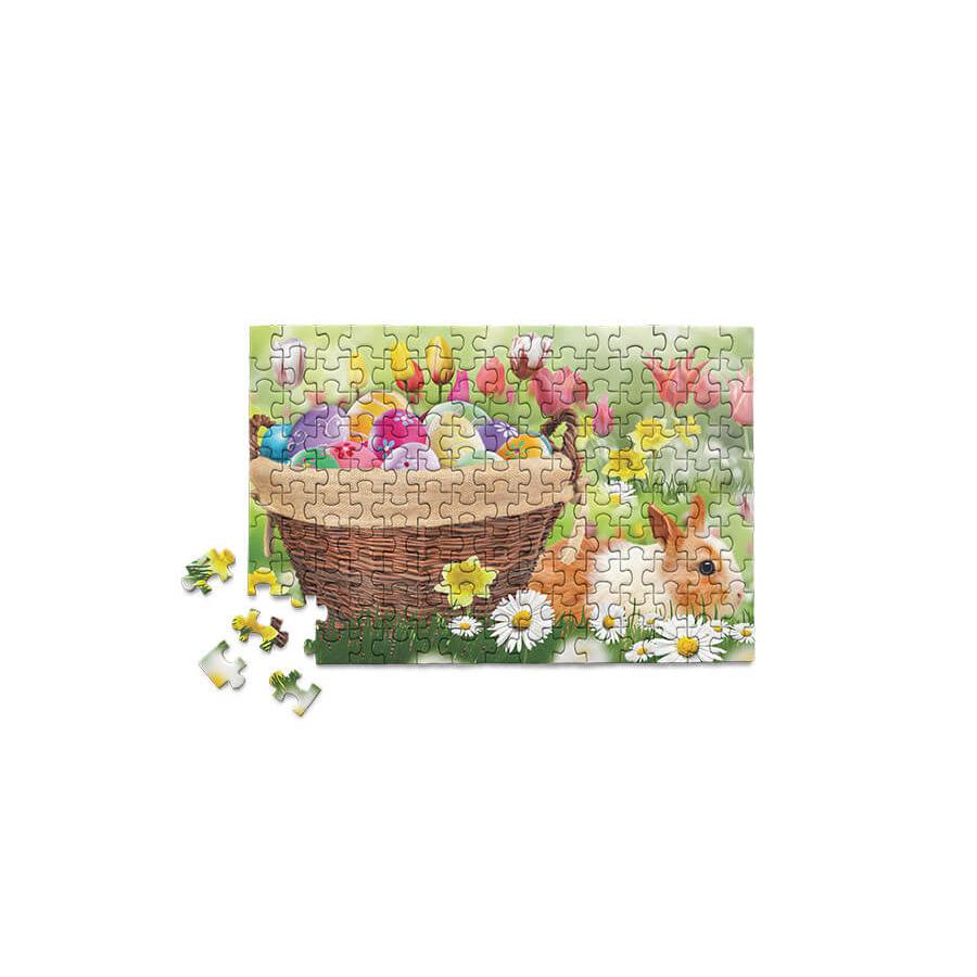 East Spring Basket Bunny 150 Piece Mini Jigsaw Puzzle Micro Puzzles