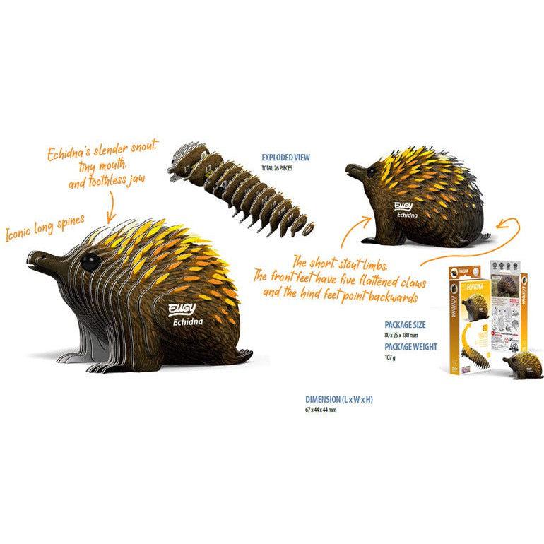 Echidna 3D Cardboard Model Kit Eugy