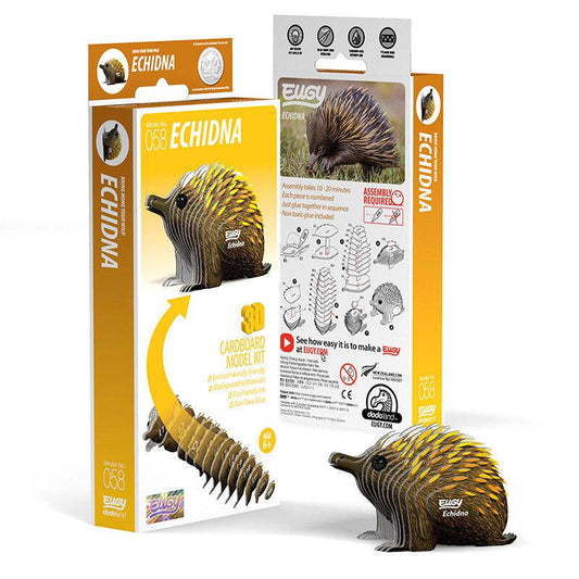 Echidna 3D Cardboard Model Kit Eugy