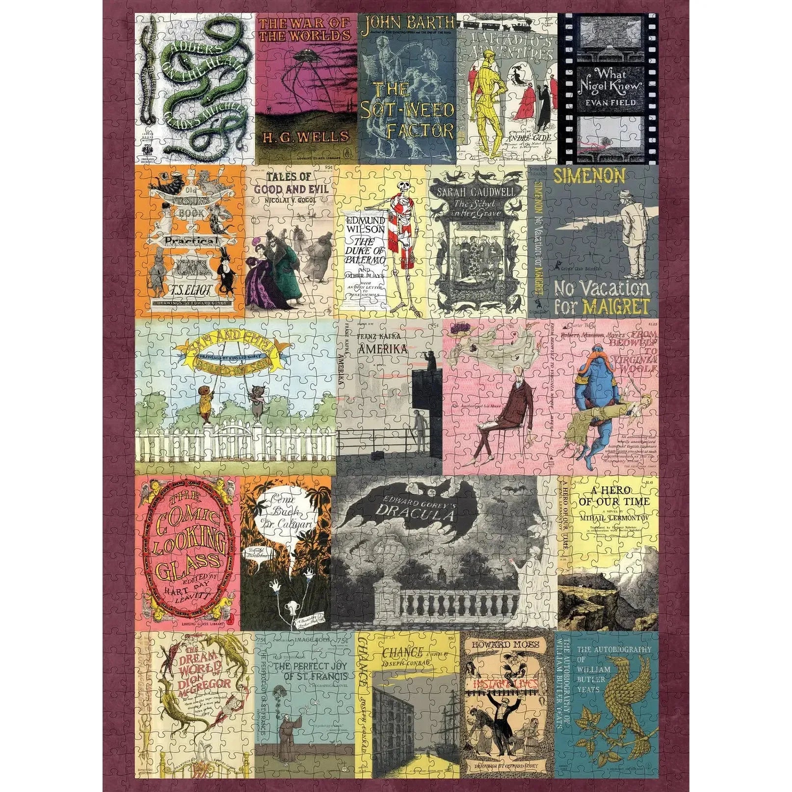 Edward Gorey's Book Covers 1000 Piece Jigsaw Puzzle Pomegranate