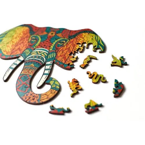 Elephant 70 Piece Wooden Jigsaw Puzzle Geek Toys